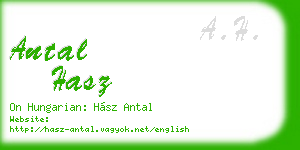 antal hasz business card